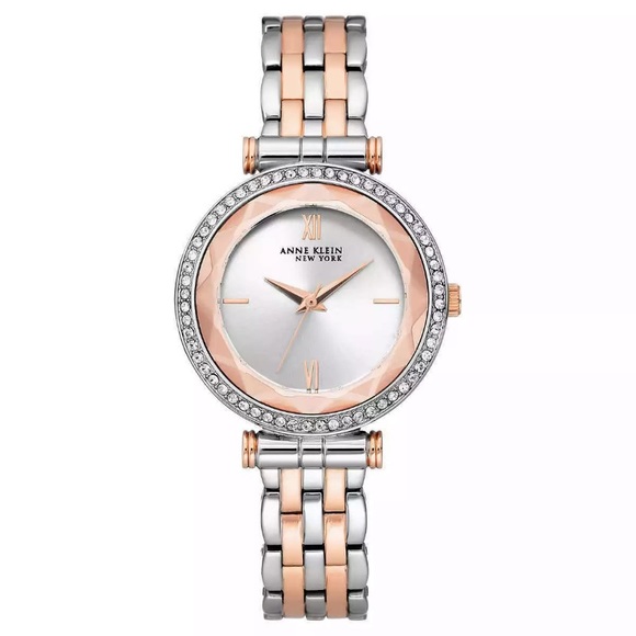 ANNIE KLEIN WOMEN'SCRYSTAL ACCENT WATCH - Picture 1 of 7